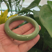Baikalla™ "Classic Bangle" Genuine Burmese High End Deep Green Jadeite Jade Bangle Bracelet (56.43mm) #527