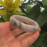 Baikalla Classic Real Jade Jadeite Bangle Bracelet ( 57.5 mm )#562