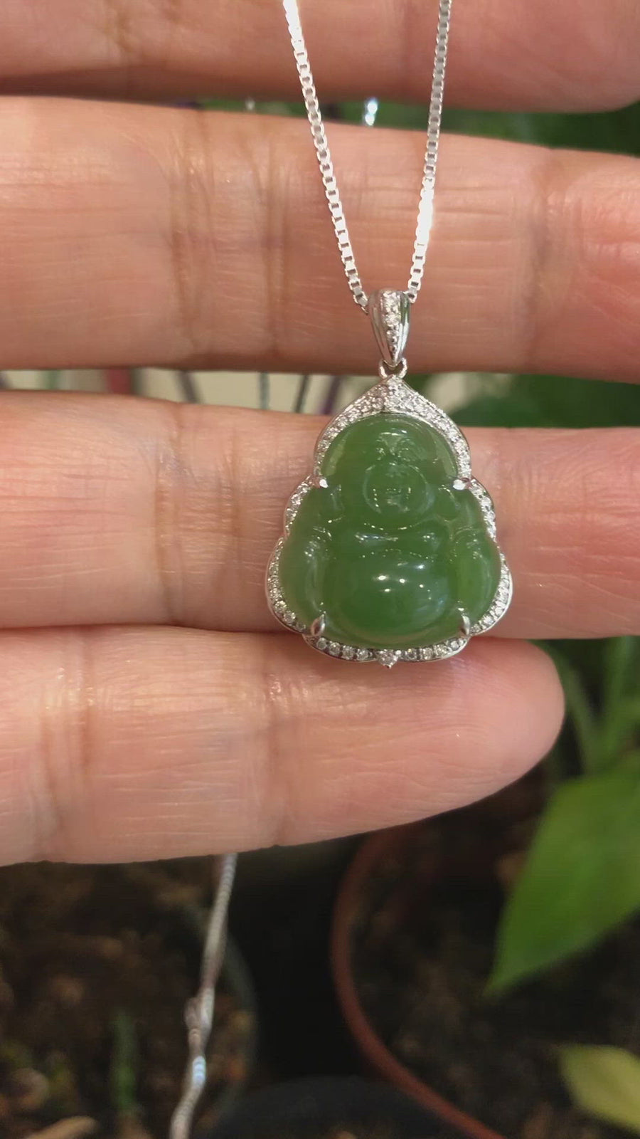 Genuine Apple Green Jade Happy Buddha Pendant Necklace | Gemstone And Jade Jewelry, Nephrite Jade Jewelry | Baikalla Jewelry™, Find your Natural Gems and Jade Jewelry