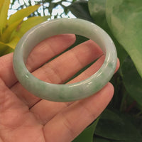 Genuine Burmese Green Jadeite Jade Bangle Bracelet (54.19 mm) #710