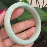 Natural Burmese Jadeite Jade Bangle Bracelet ( 58.1 mm )#462