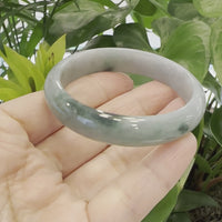 Genuine Burmese Blue Green Jadeite Jade Bangle Bracelet (57.14 mm) #966