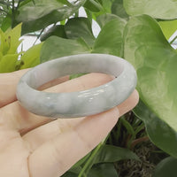Genuine Burmese Jadeite Jade Bangle Bracelet ( 57.61 mm )#973