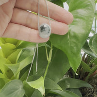 Baikalla™ "Good Luck Button" Necklace Real Ice Blue Green Jade Lucky KouKou Pendant Necklace