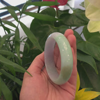 High-quality Lavender-Green Natural Burmese Jadeite Jade Bangle (57.12 mm ) #325