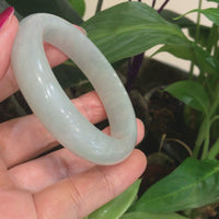 Genuine Burmese Ice Jadeite Jade Bangle Bracelet ( 57.1 mm )#104