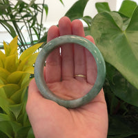 Forest Green Classic Real Jadeite Jade Bangle Bracelet (57.34 mm) #655