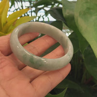 "Classic Bangle" Forest Green Jade Jadeite Bangle Bracelet (56.30 mm) #711