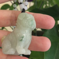Baikalla™ Natural Jadeite Jade Shar Pei Dog Carving, Collectibles