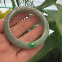 Baikalla "Classic Bangle" Deep Green Natural Burmese Jadeite Jade Bangle ( 55.06mm )#435