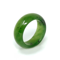 Baikalla Jewelry Jade Ring 4.75 Natural Forest Green Nephrite Jade Band Ring