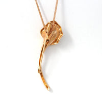 Baikalla Jewelry 18k Gold Jadeite Brooch 18K Rose Gold Genuine Imperial Jadeite Pendant & Brooch with Diamonds (2 in 1)